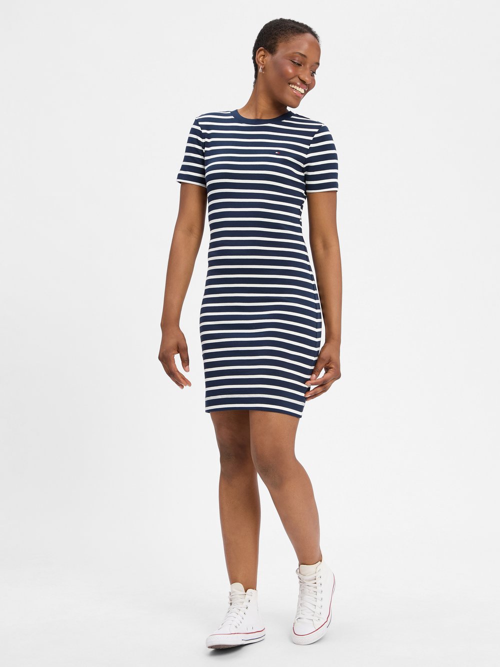 Tommy Hilfiger Kleid Damen Baumwolle mehrfarbig gestreift, XXL