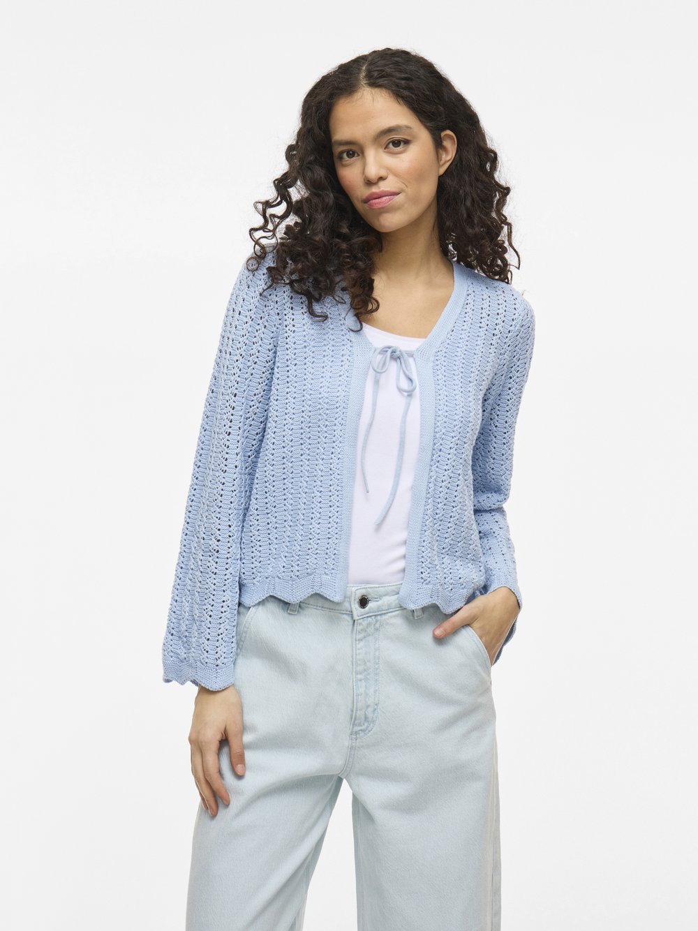 Vila Strickhülle Damen Baumwolle blau, XS