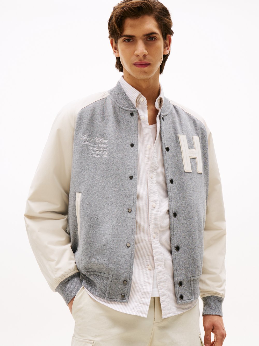 Tommy Hilfiger Collegejacke Herren Baumwolle mehrfarbig, M