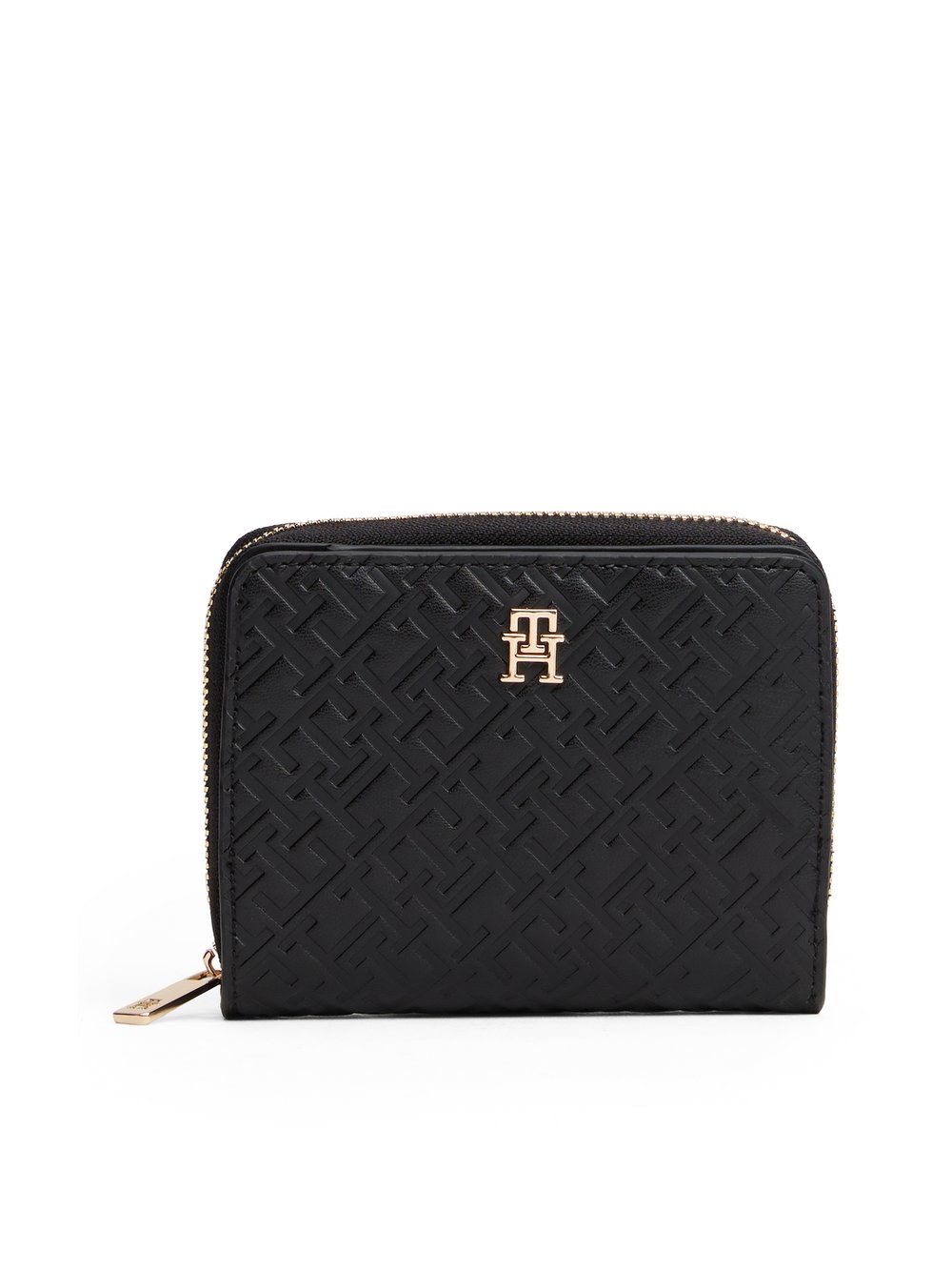 Tommy Hilfiger Geldbörse Damen Kunstleder schwarz strukturiert, ONE SIZE