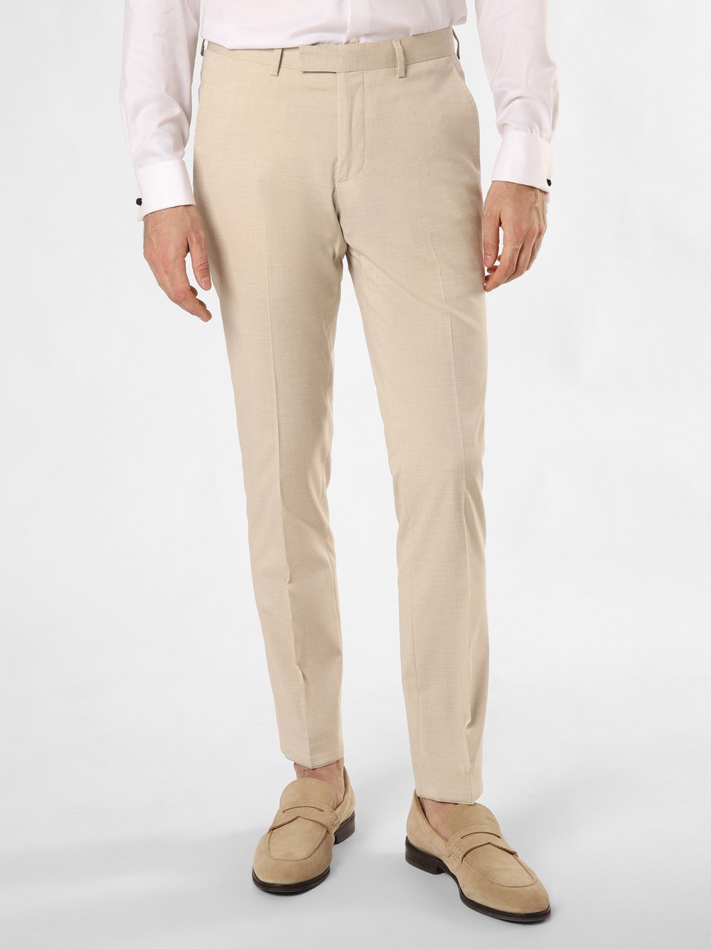 Finshley & Harding Baukasten-Hose Herren Slim Fit beige meliert, 46