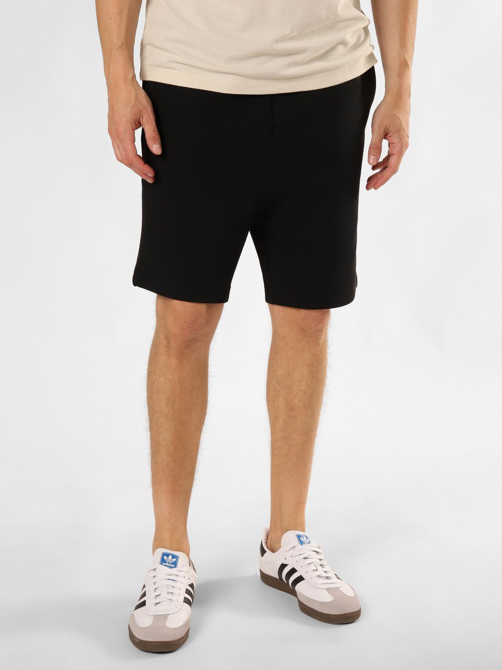 BOSS Green Sweatshorts Herren Baumwolle schwarz, M