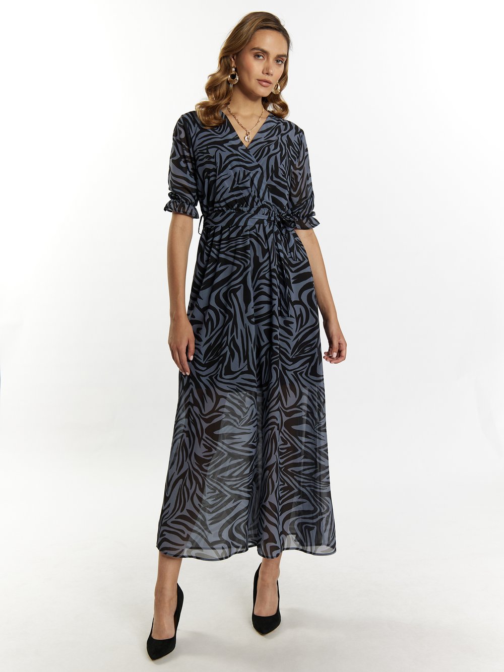 Faina Maxikleid mit Zebra-Print Damen mehrfarbig gemustert, M