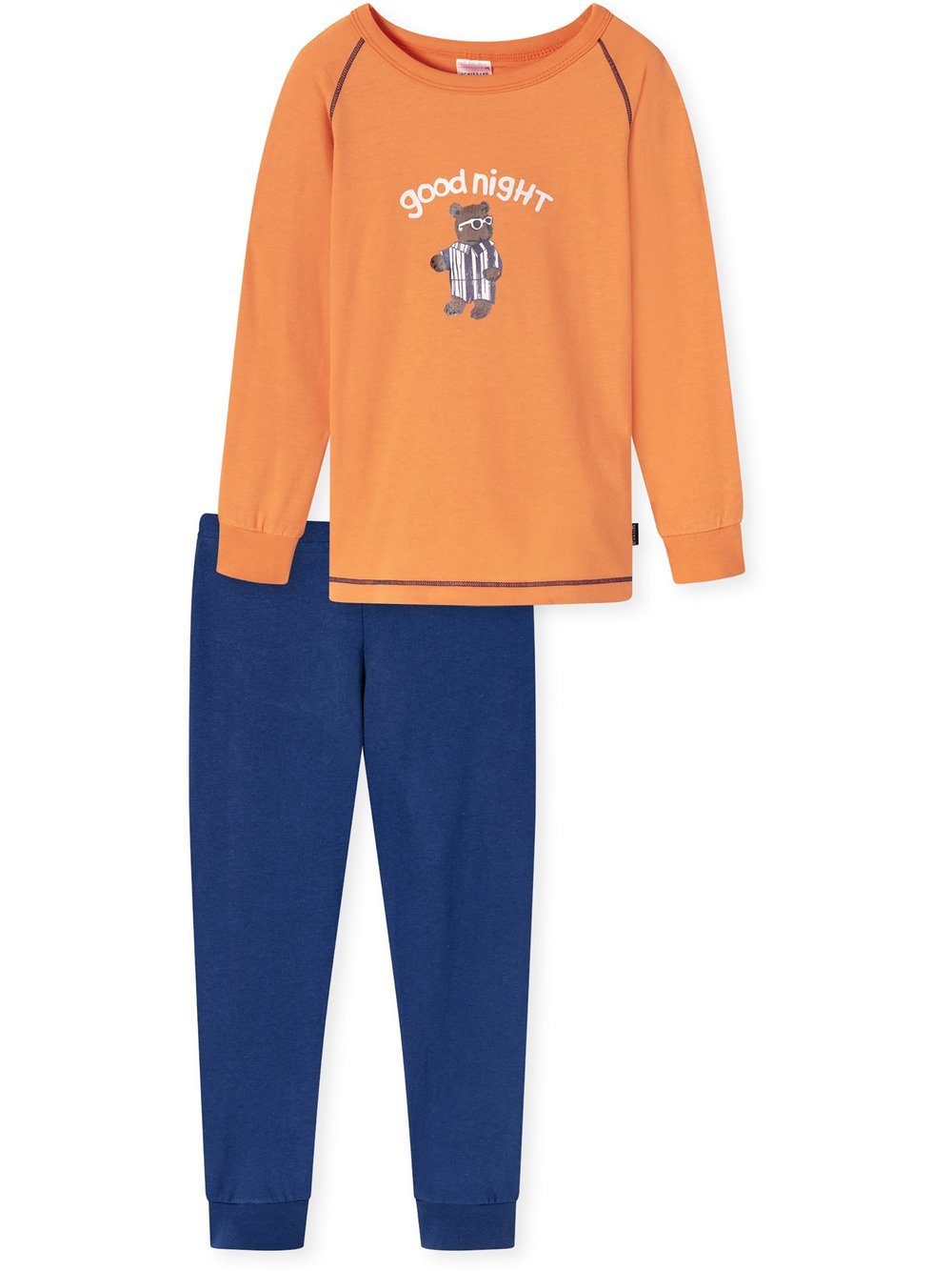 Schiesser Pyjama  Jungen Jersey orange bedruckt, 92