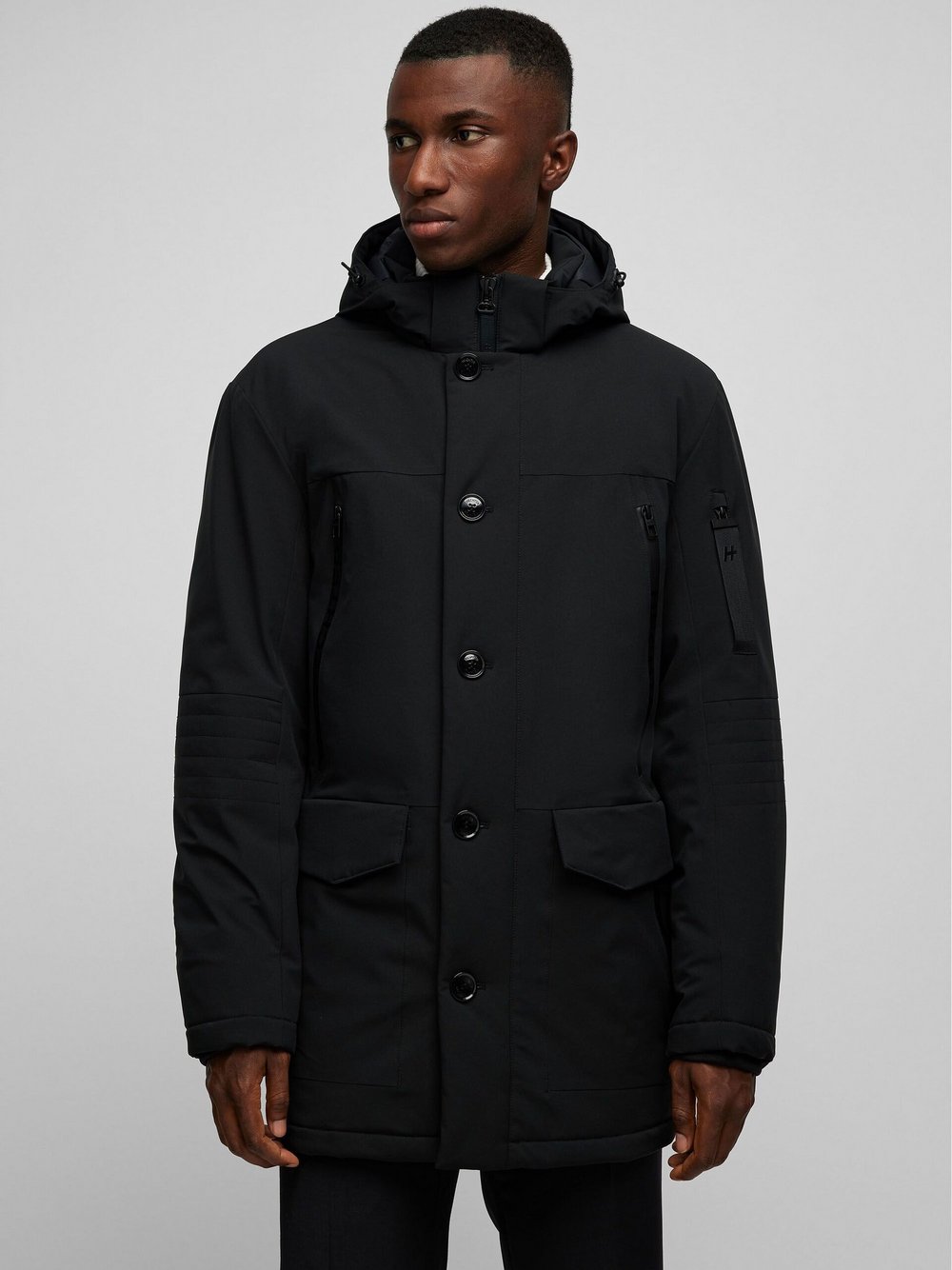 Daniel Hechter Parka Herren schwarz, 56