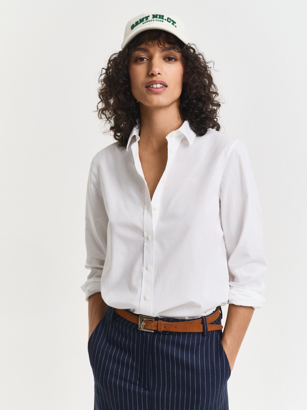 Gant Hemdbluse Damen Baumwolle weiß, 40