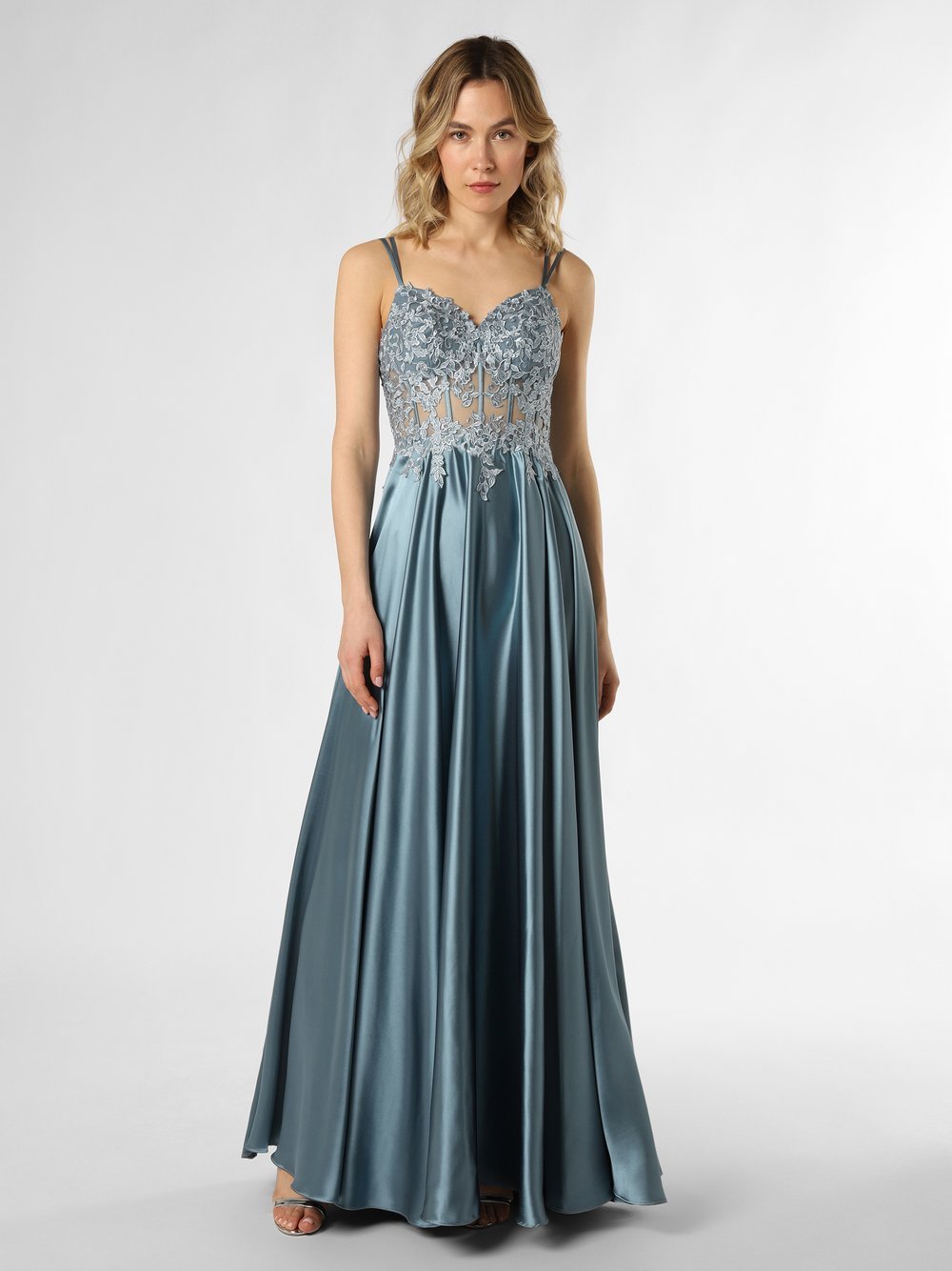 Obraz przedstawiający Luxuar Fashion Damska sukienka wieczorowa Kobiety niebieski|szary jednolity, 32