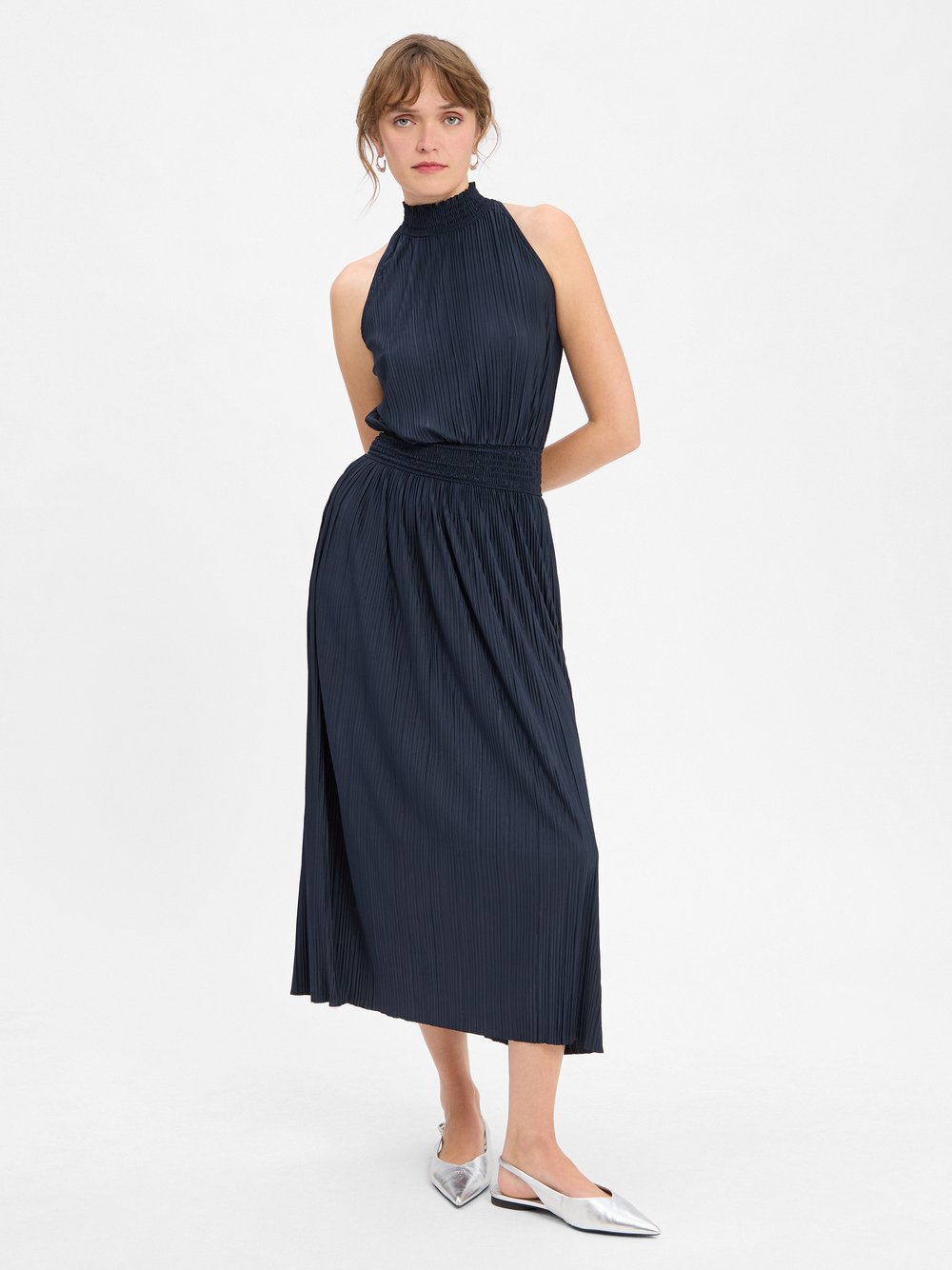 Samsøe Samsøe Plisseekleid Damen blau, S