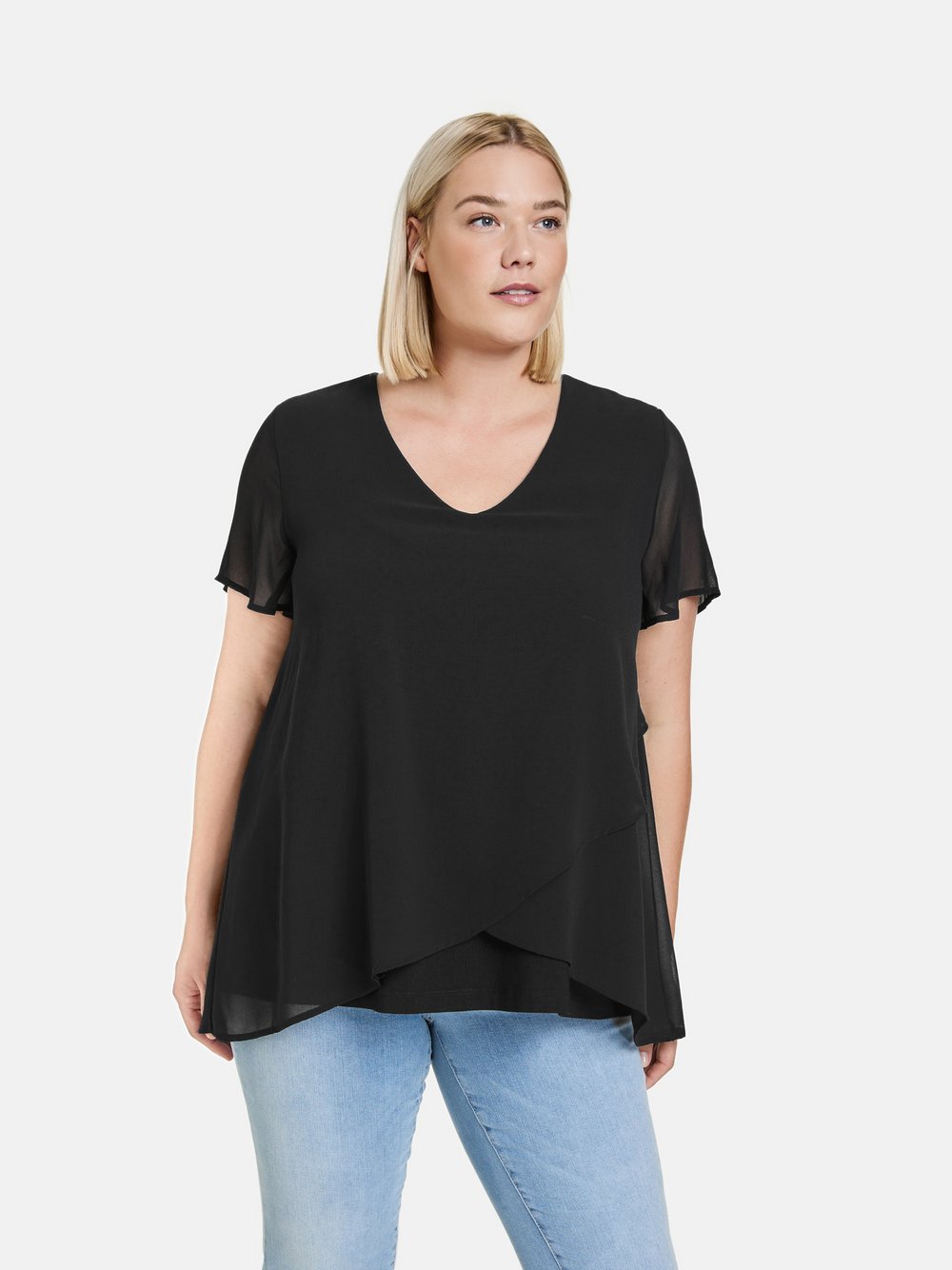 Samoon Blusenshirt Damen schwarz, 46