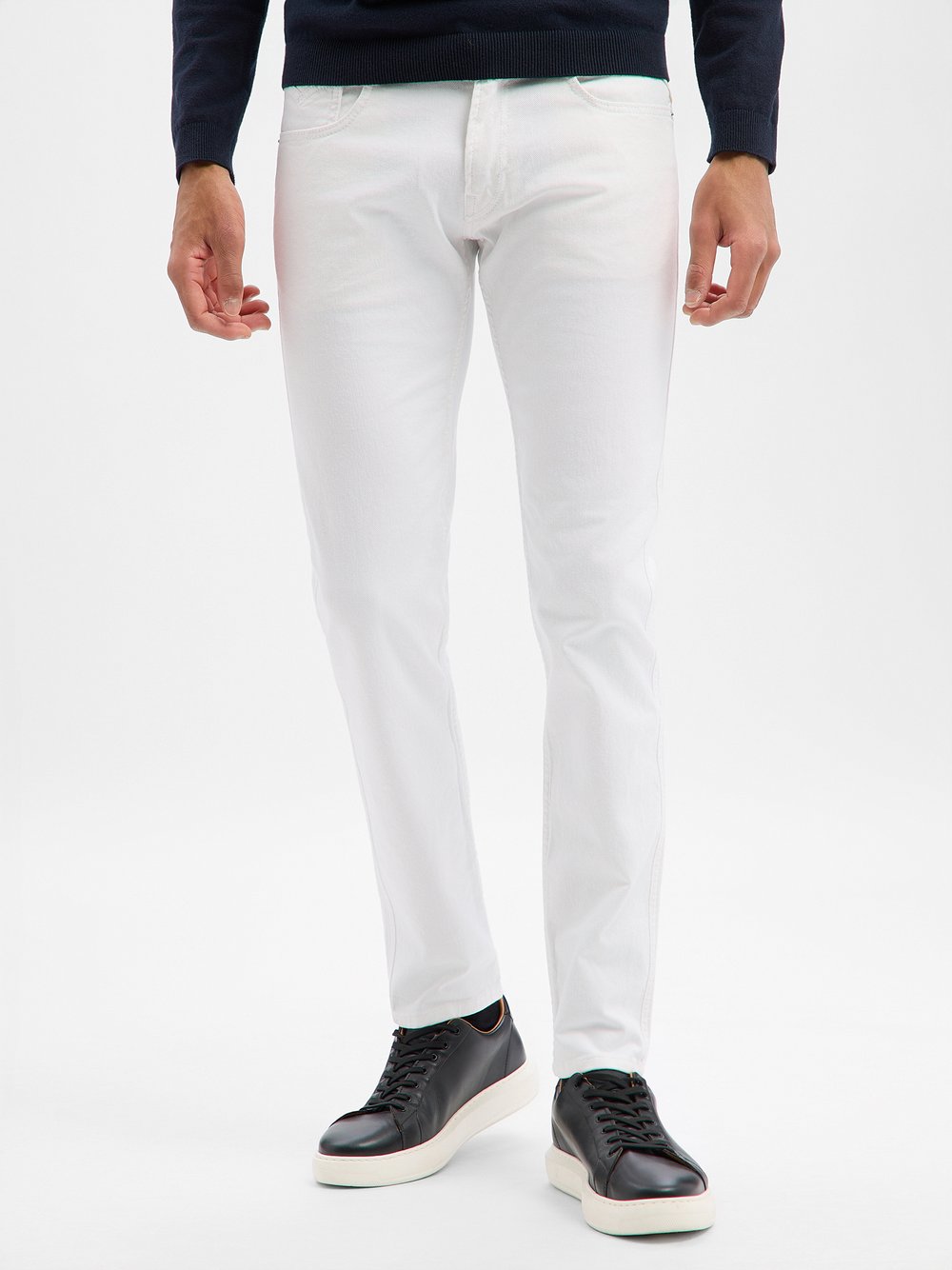 Replay Jeans Slim Fit Herren Baumwolle weiß, 34-32