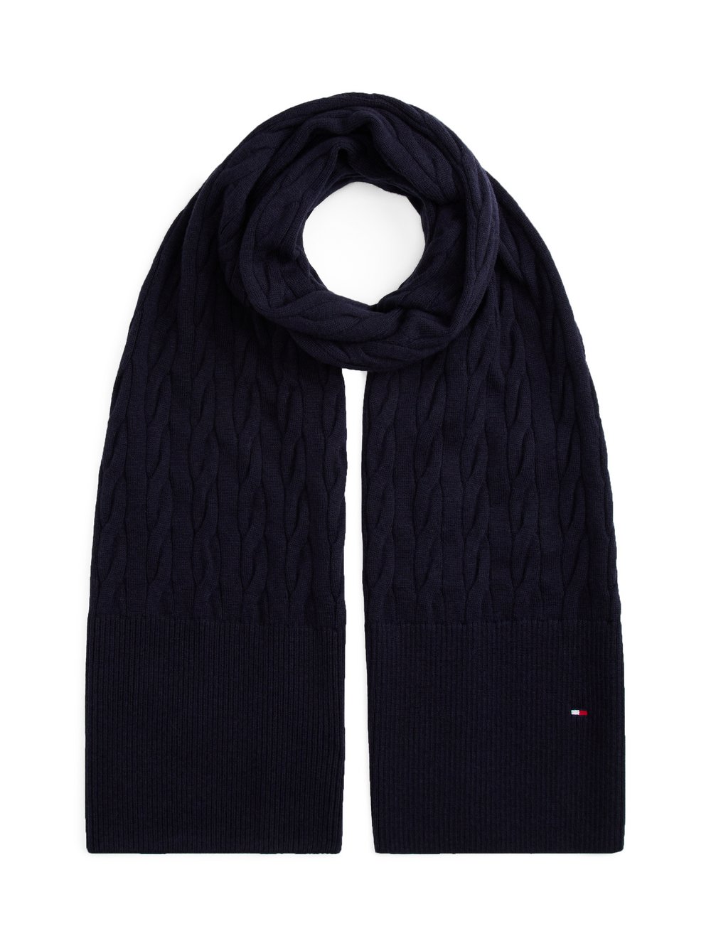 Tommy Hilfiger Schal Herren Baumwolle blau, ONE SIZE