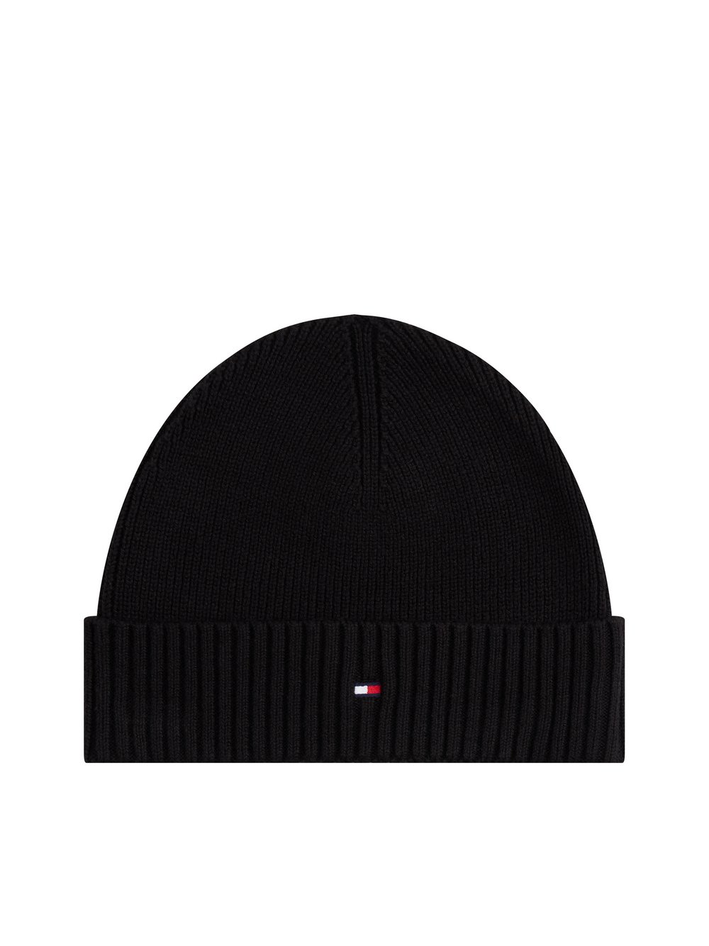 Tommy Hilfiger Strickmütze mit Cashmere-Anteil Herren Baumwolle schwarz, ONE SIZE