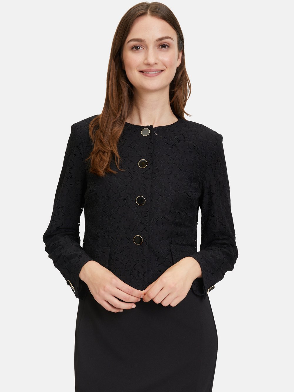 Vera Mont Blazer-Jacke Damen Polyamid schwarz gemustert, 40