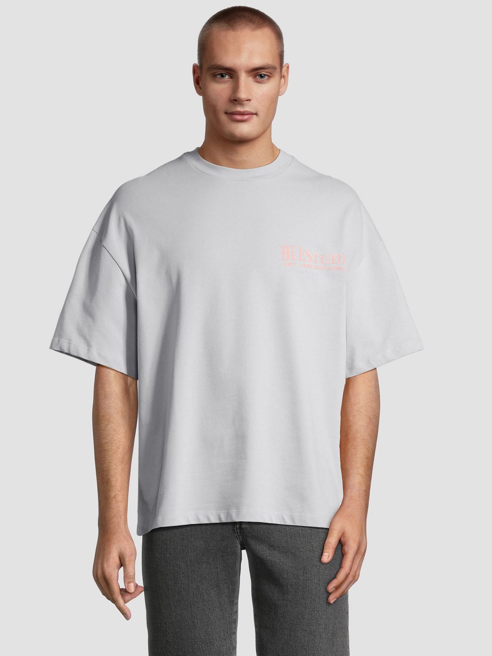 Thumbnail - Course T-Shirt Best Life Herren Baumwolle grau bedruckt, S