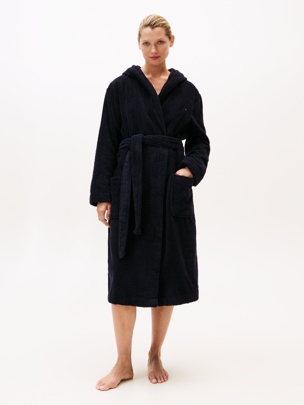 Tommy Hilfiger Bademantel Damen Baumwolle blau, S