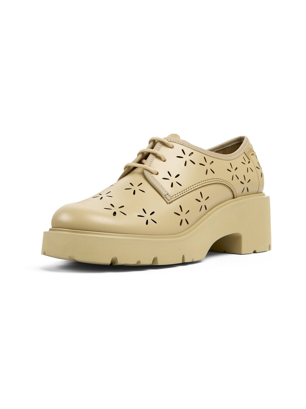 Camper Schnürschuhe Damen Leder beige, 38