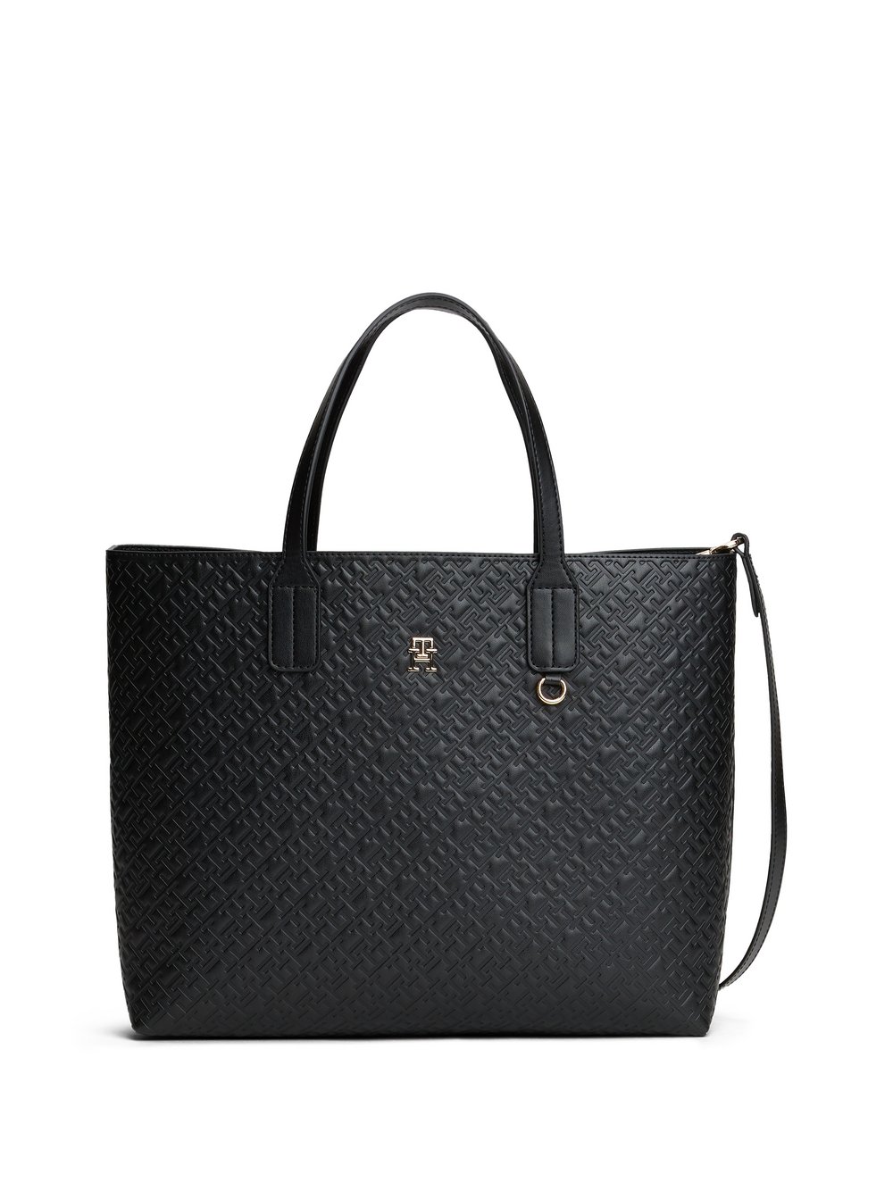 Tommy Hilfiger Shopper Damen Kunstleder schwarz, ONE SIZE