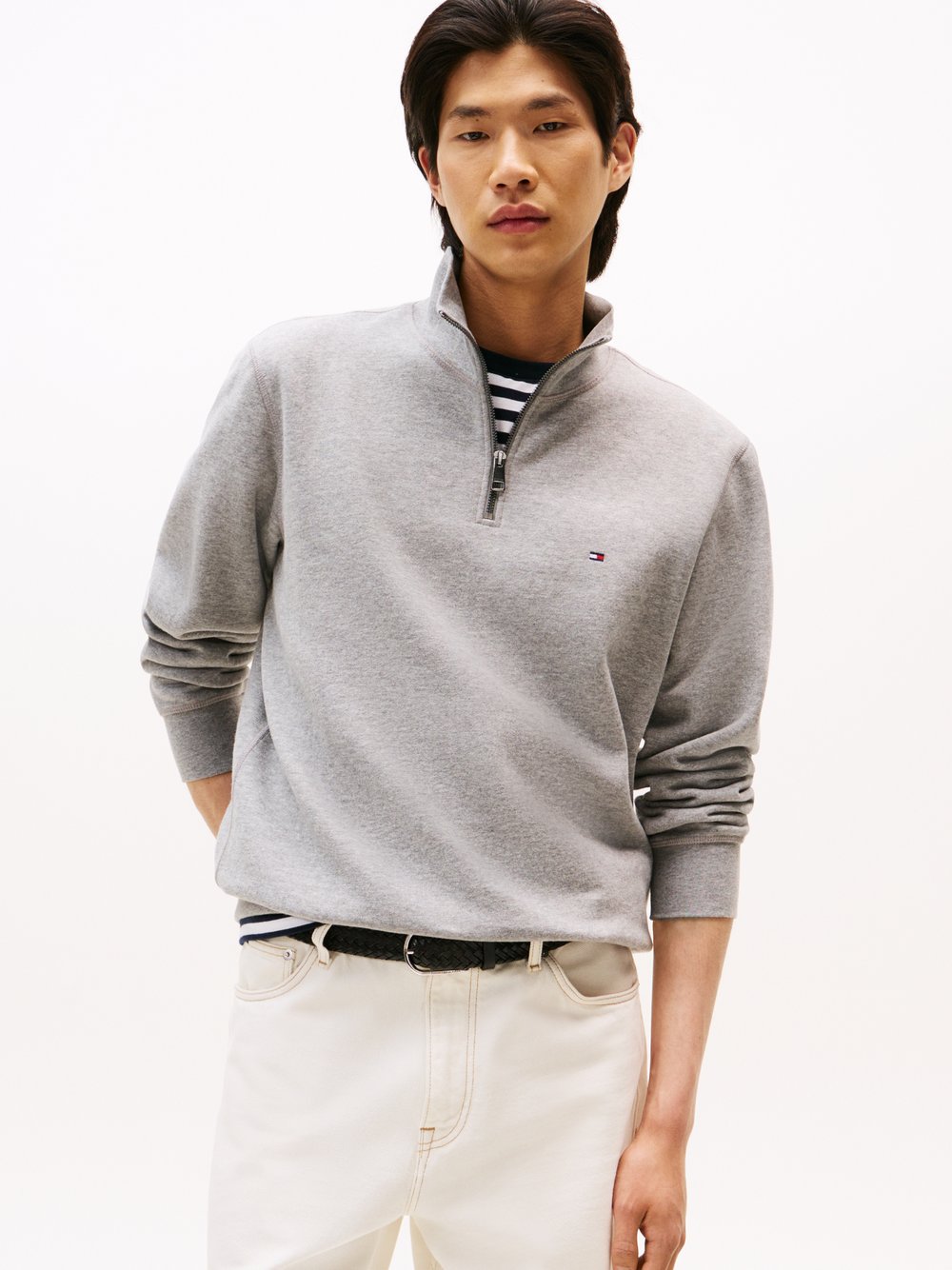 Thumbnail - Tommy Hilfiger Herren-Sweatshirt Herren Baumwolle grau meliert, L