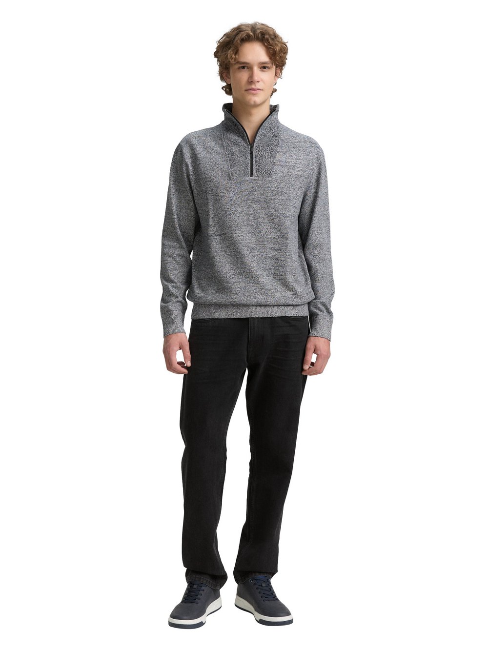 Tom Tailor Denim Strickpullover Herren Baumwolle mehrfarbig meliert, M