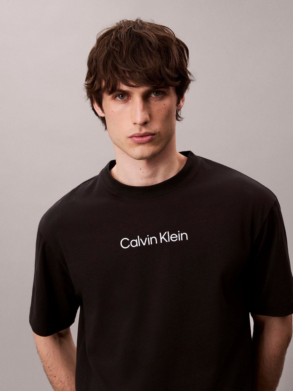 Calvin Klein T-Shirt Herren Baumwolle schwarz, S