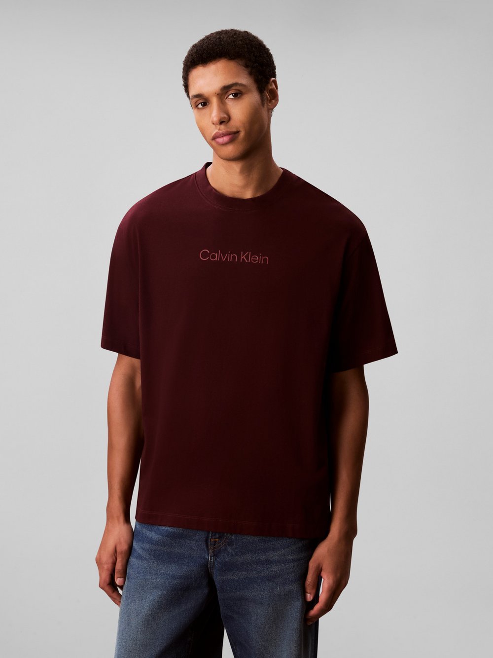 Calvin Klein T-Shirt Herren Baumwolle rot, L