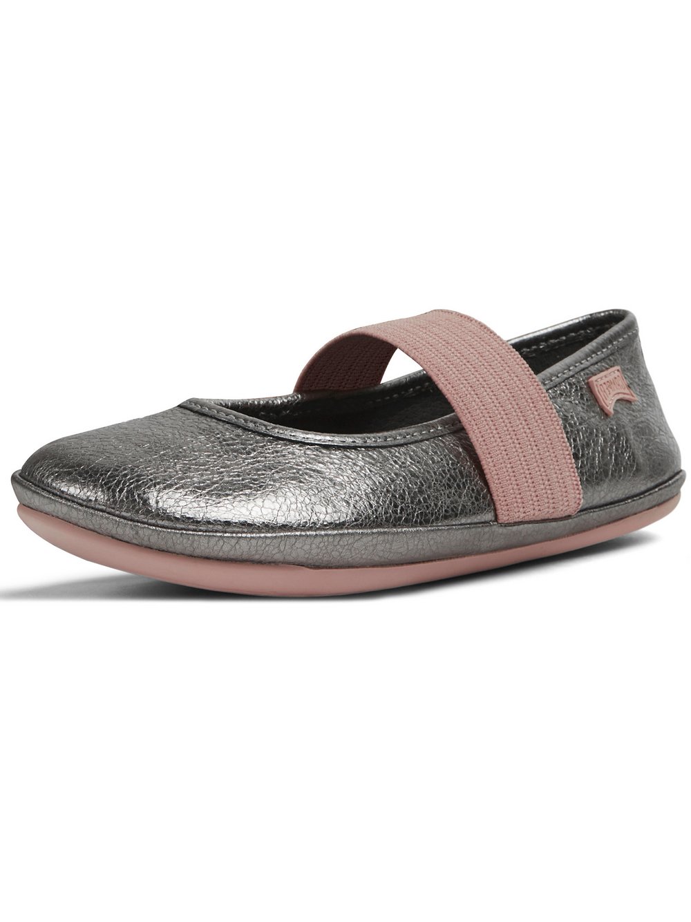 Camper Kids Ballerinas Mädchen Leder silber, 28