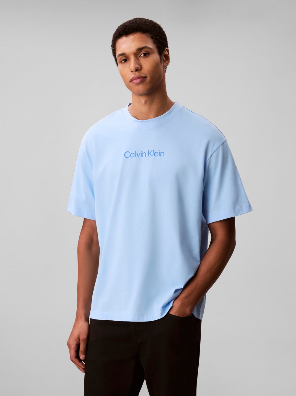 Calvin Klein T-Shirt Herren Baumwolle blau, XXL