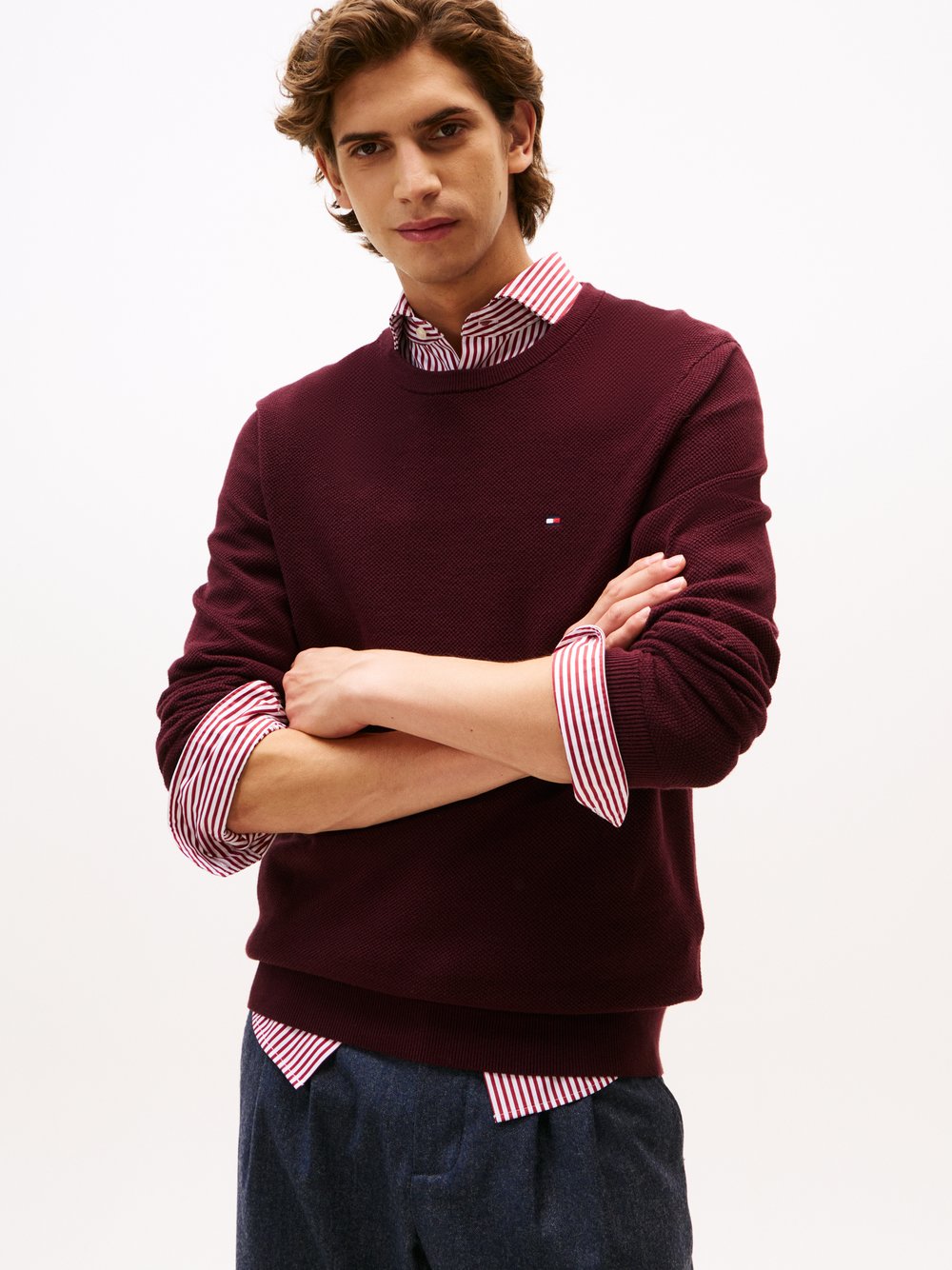 Tommy Hilfiger Pullover Herren Baumwolle rot, M