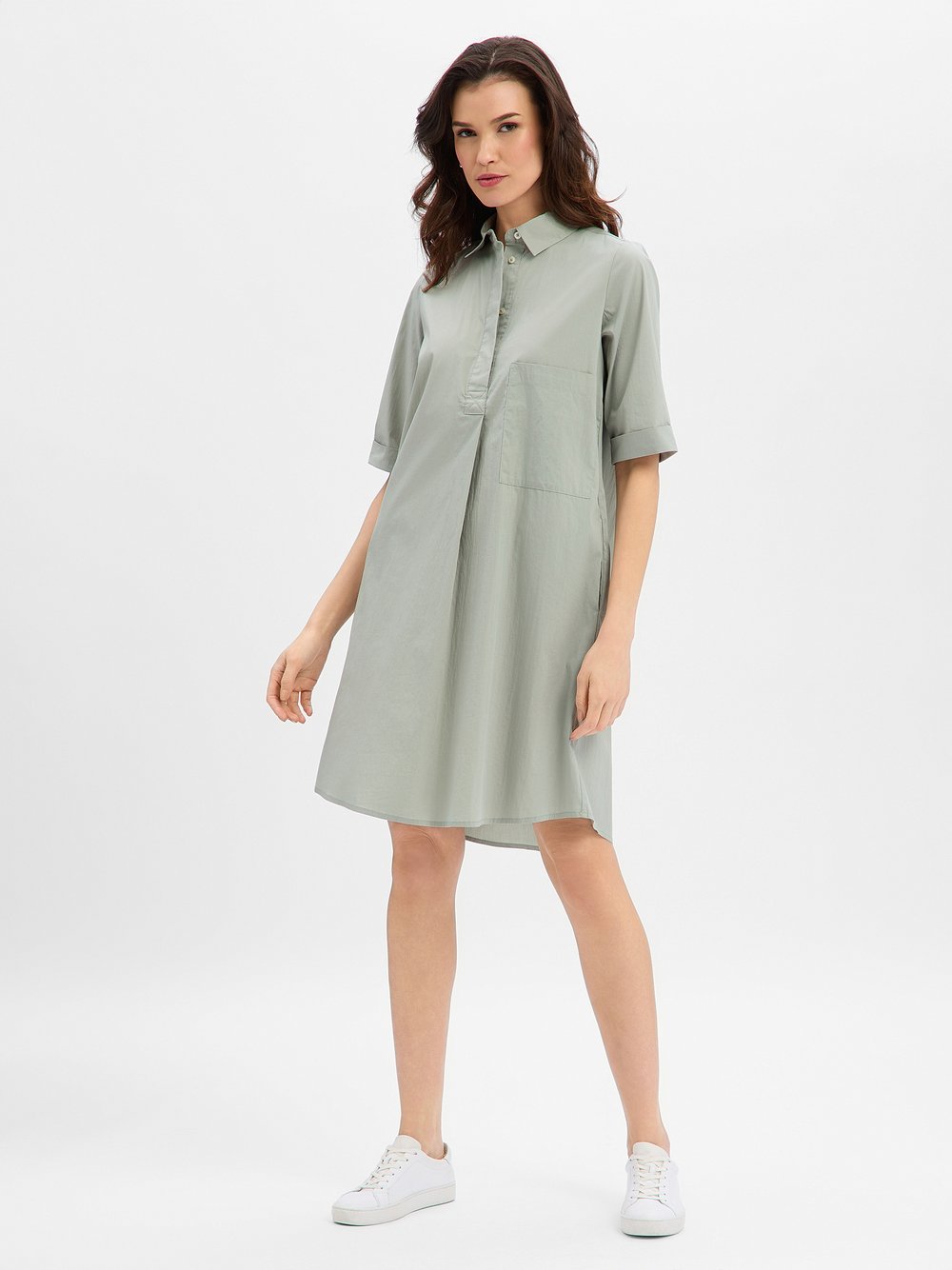 Marie Lund Kleid Damen Baumwolle grün, 34