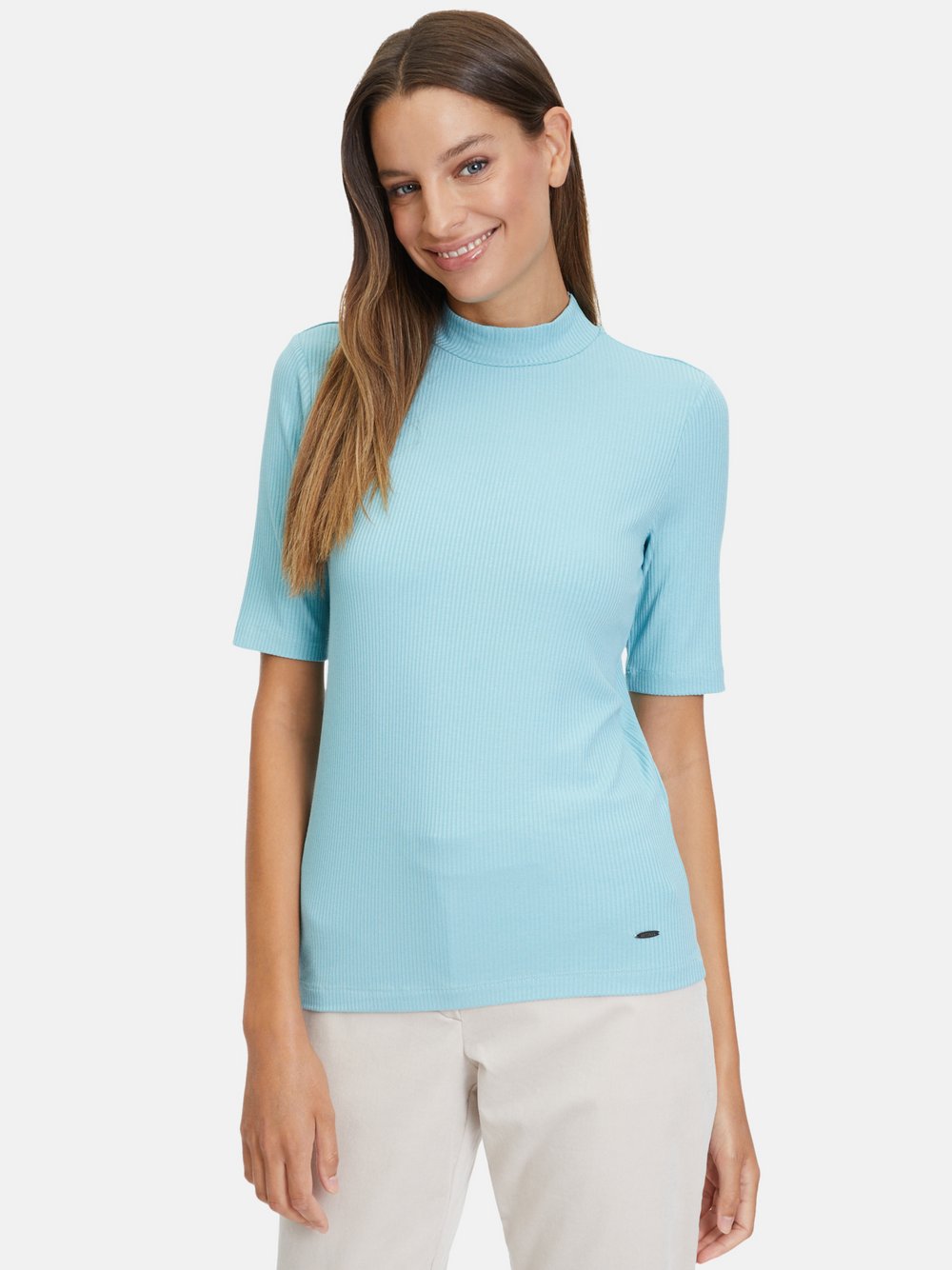 Betty & Co Basic Shirt Damen Viskose blau, XXL