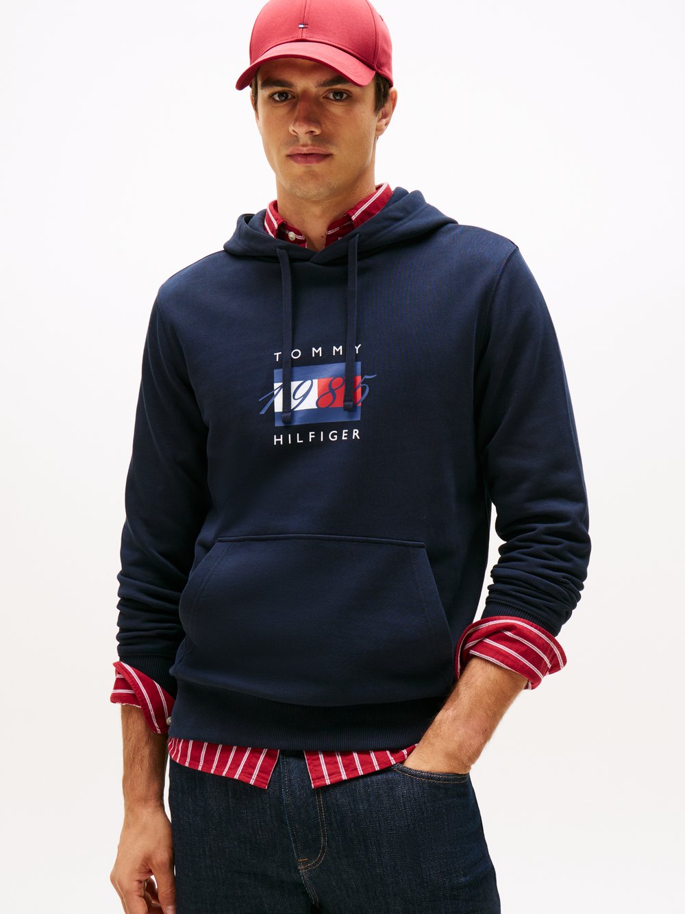 Tommy Hilfiger Kapuzenpullover Herren Sweat blau, L
