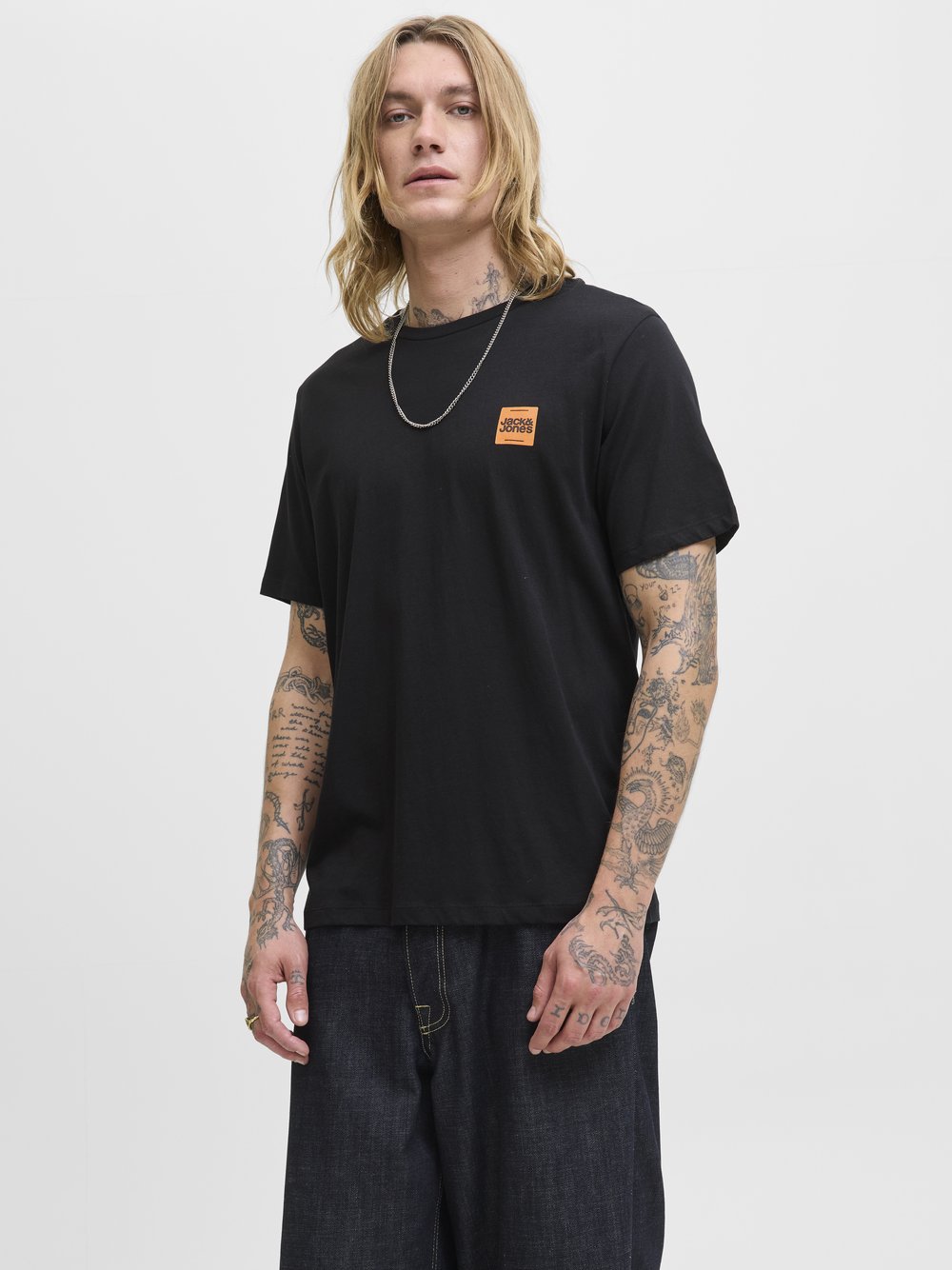 Jack & Jones T-Shirt Herren Baumwolle schwarz, S