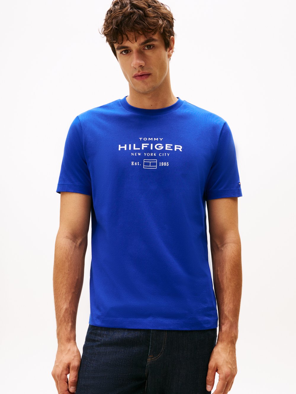 Thumbnail - Tommy Hilfiger T-Shirt Herren Baumwolle blau, L