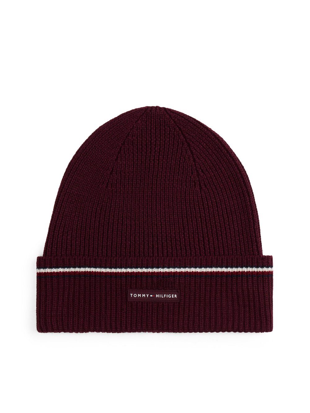 Tommy Hilfiger Beanie mit Woll-Anteil Herren Wolle rot, ONE SIZE