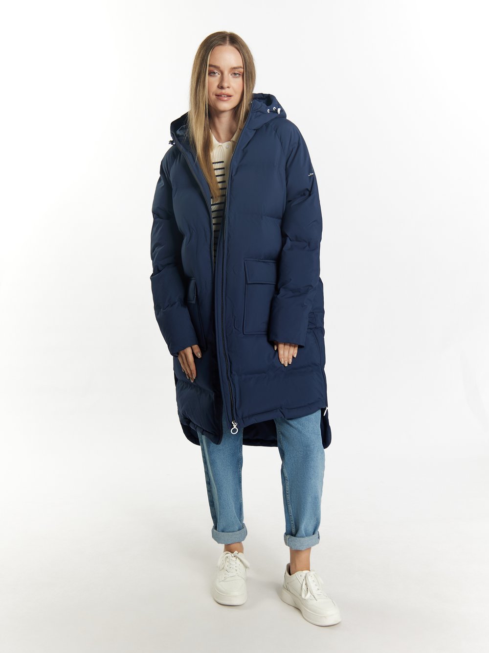 Dreimaster Winterjacke mit Wattierung Damen blau, XL