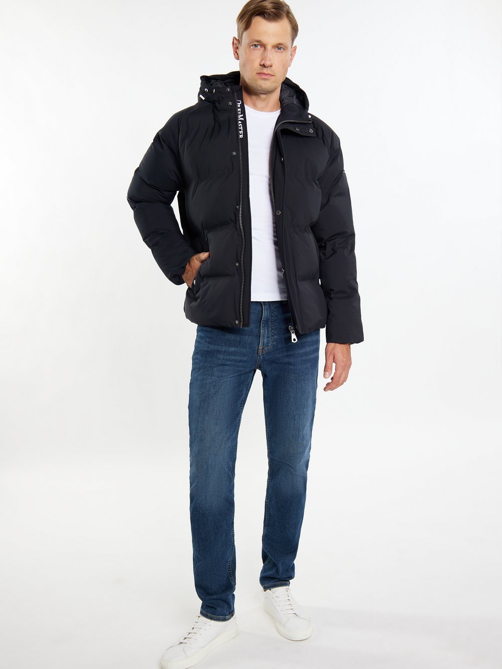 Dreimaster Winterjacke mit Wattierung Herren schwarz, XXL