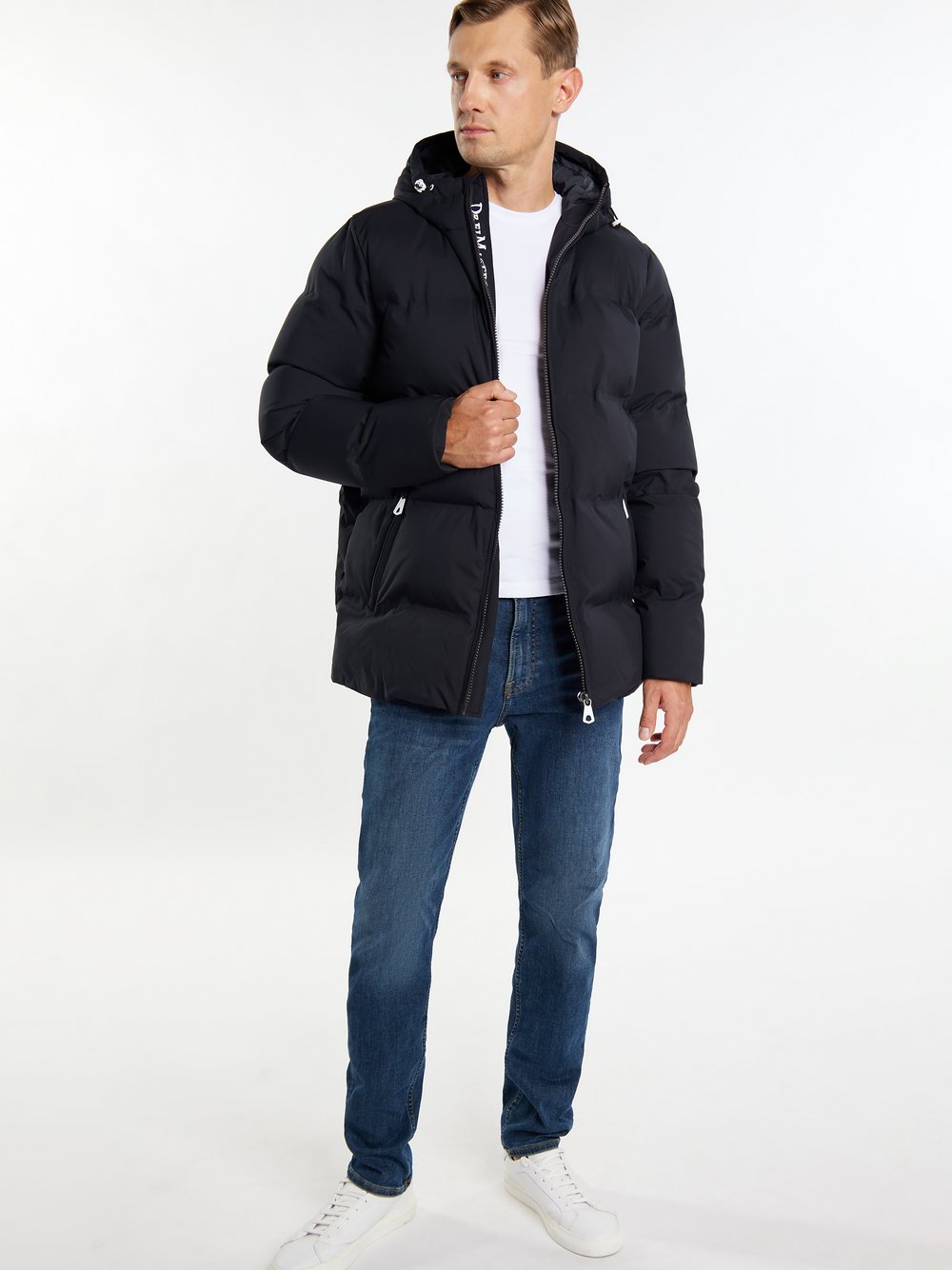 Dreimaster Winterjacke mit Wattierung Herren schwarz, XXL