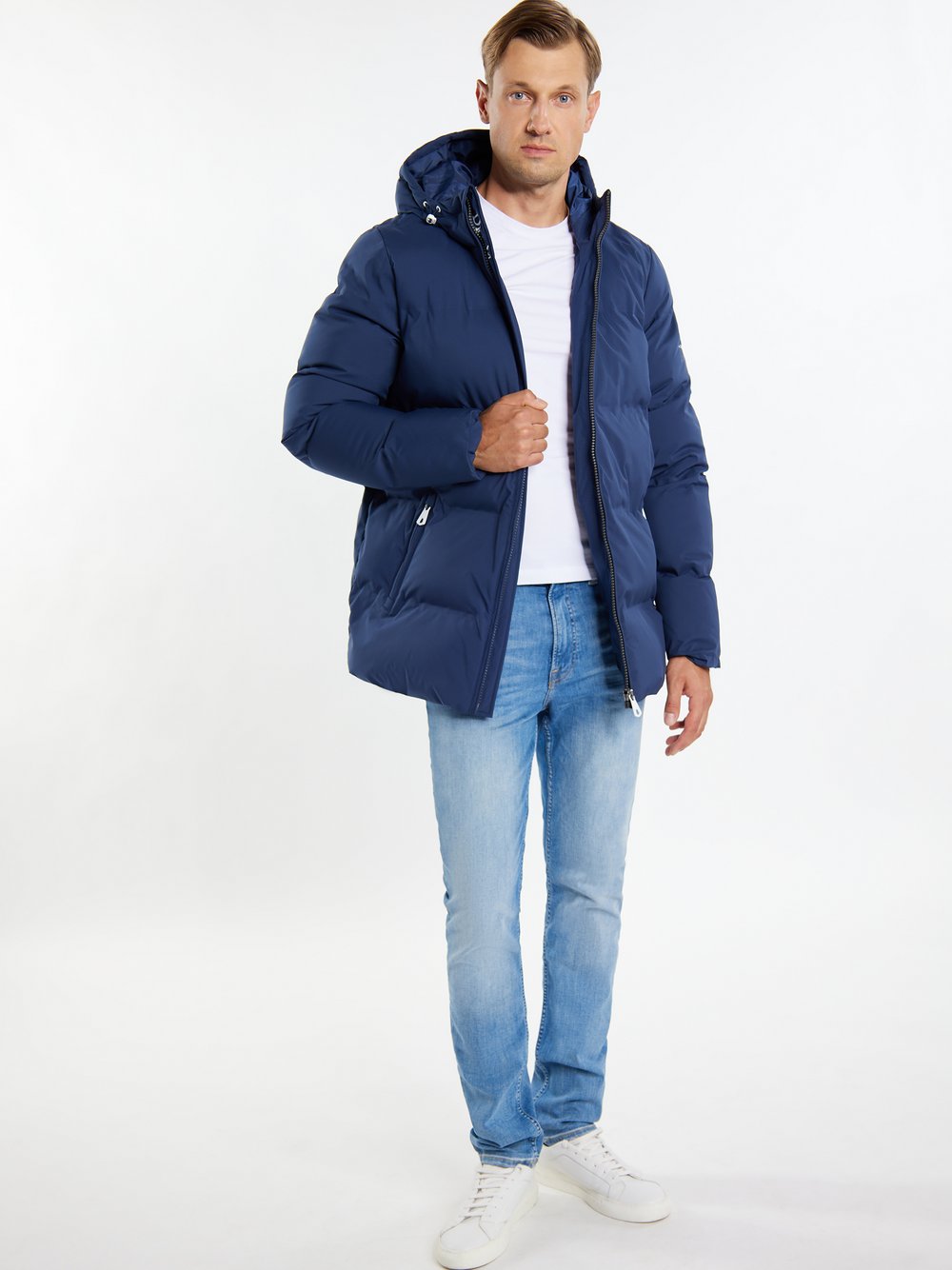 Dreimaster Winterjacke mit Wattierung Herren blau, S