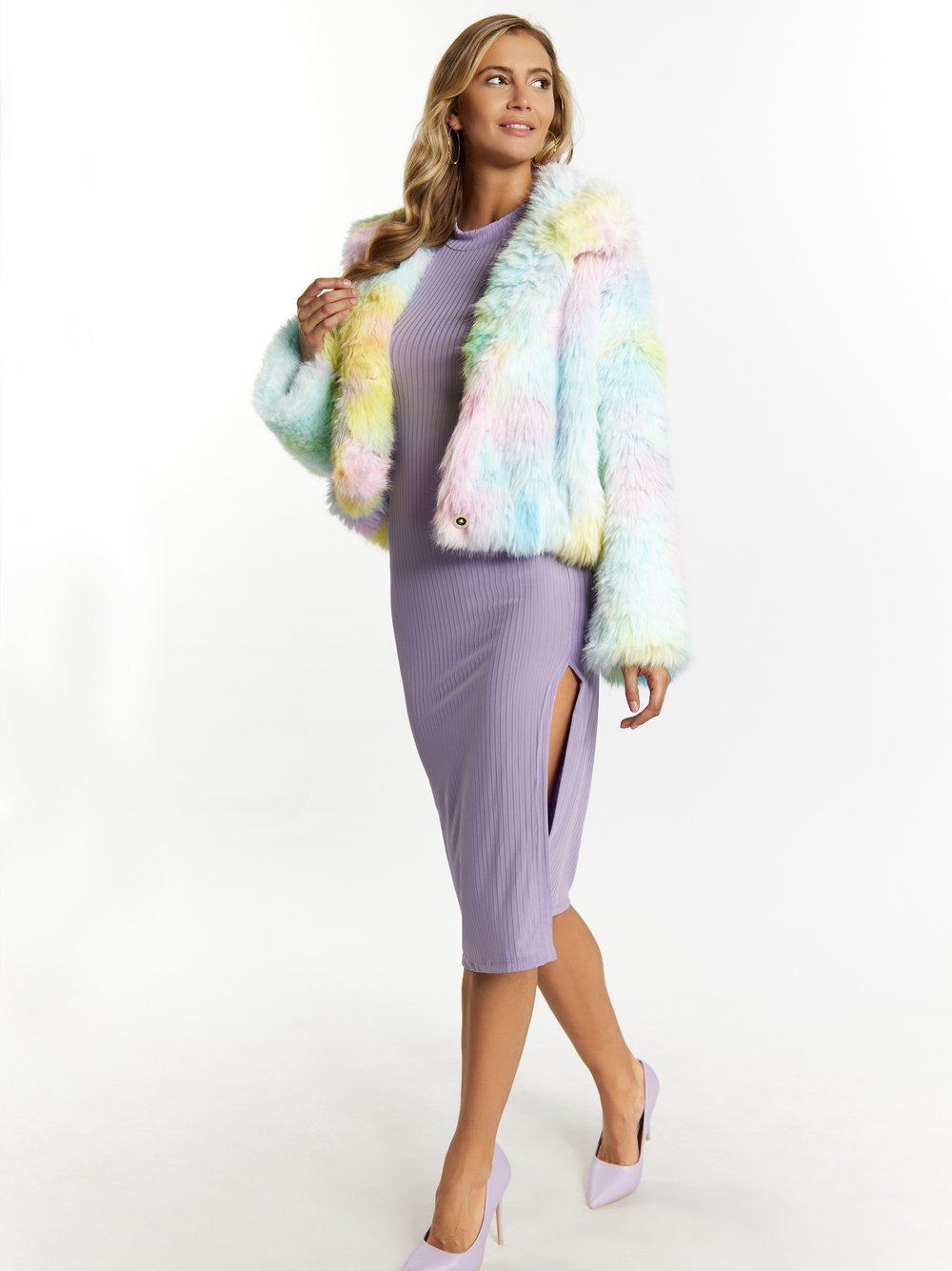 Faina Faux Fur Blouson Damen mehrfarbig, S