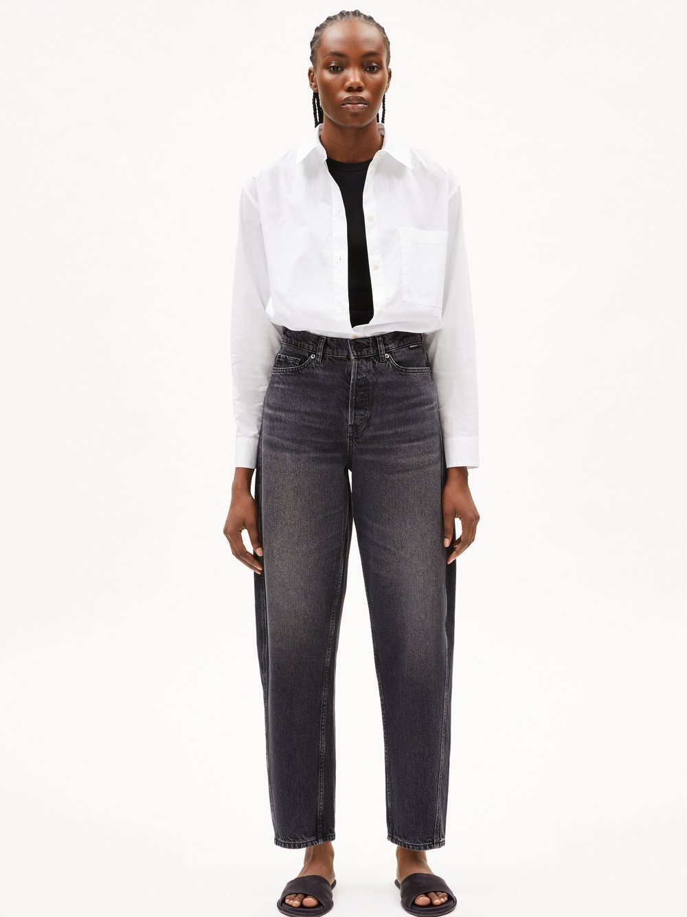 Thumbnail - ARMEDANGELS Jeans Damen Baumwolle grau, 26-32
