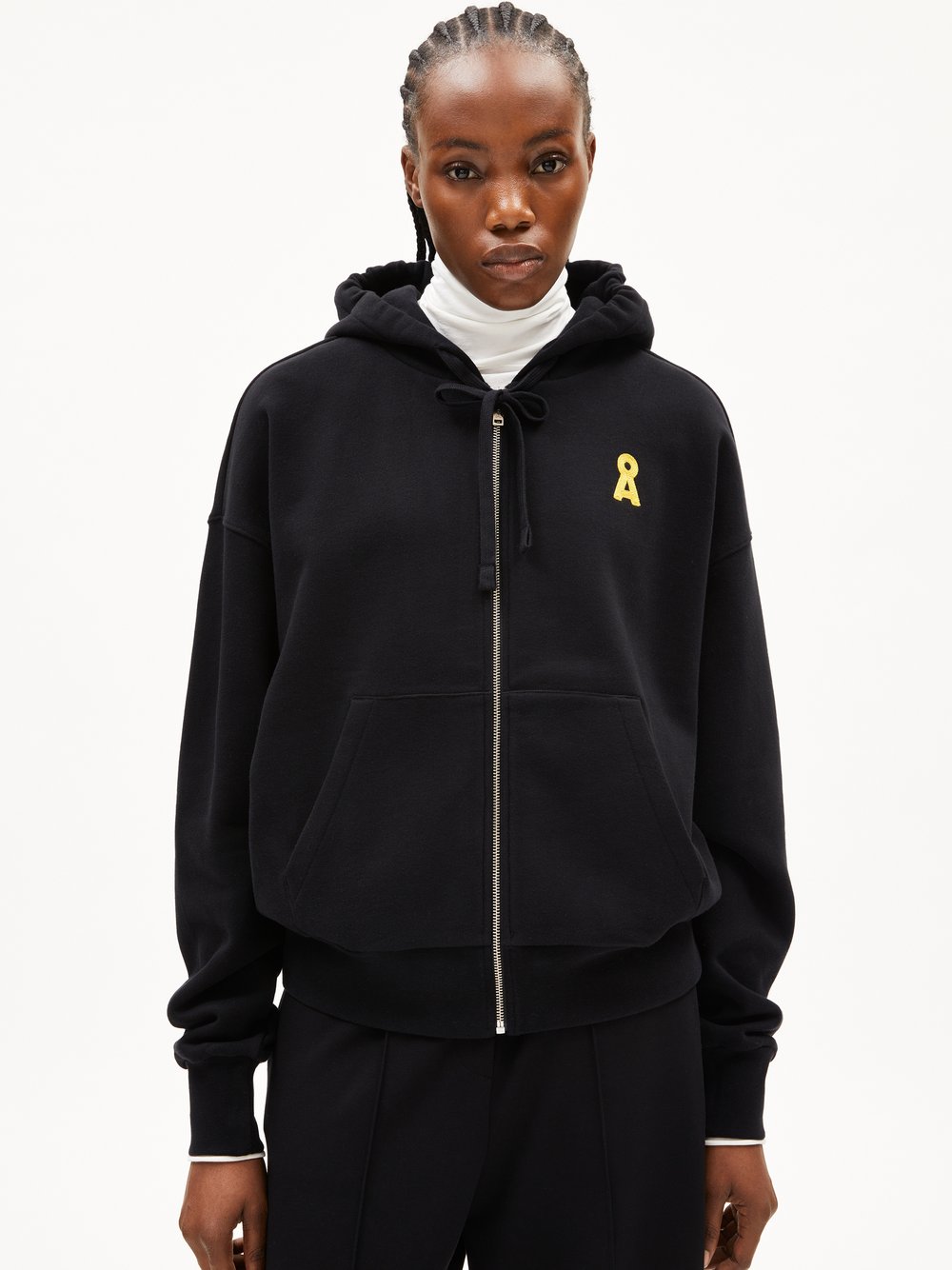 ARMEDANGELS Kapuzenjacke Damen Baumwolle schwarz, M