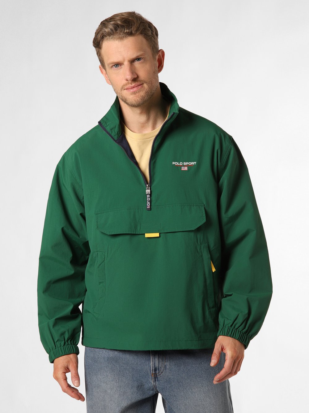 Obraz przedstawiający Polo Sport Kurtka męska Mężczyźni Sztuczne włókno zielony jednolity, M