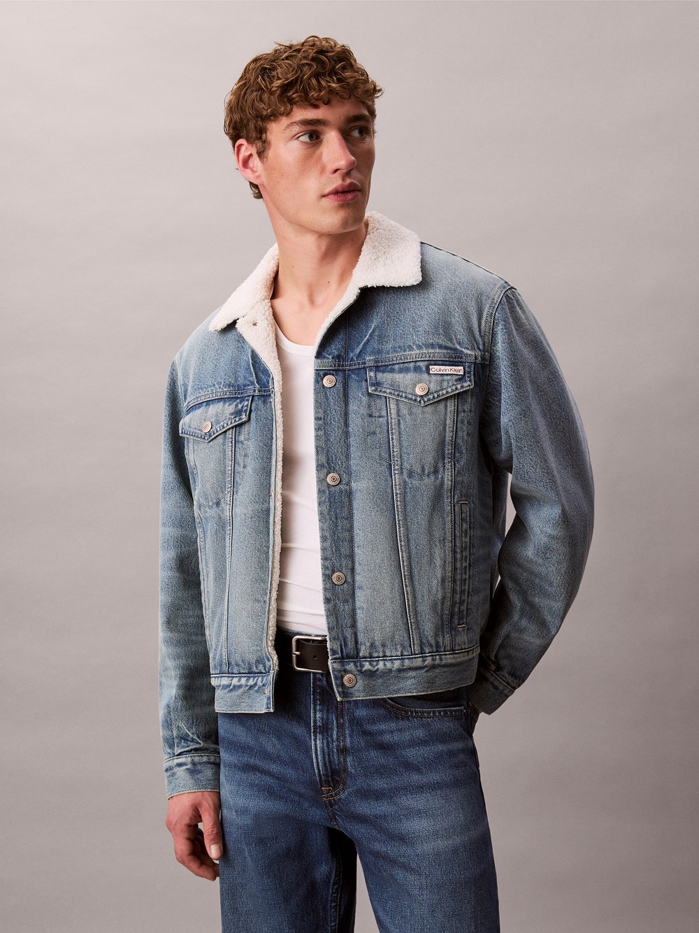 Calvin Klein Jeans Jeansjacke Herren blau, L