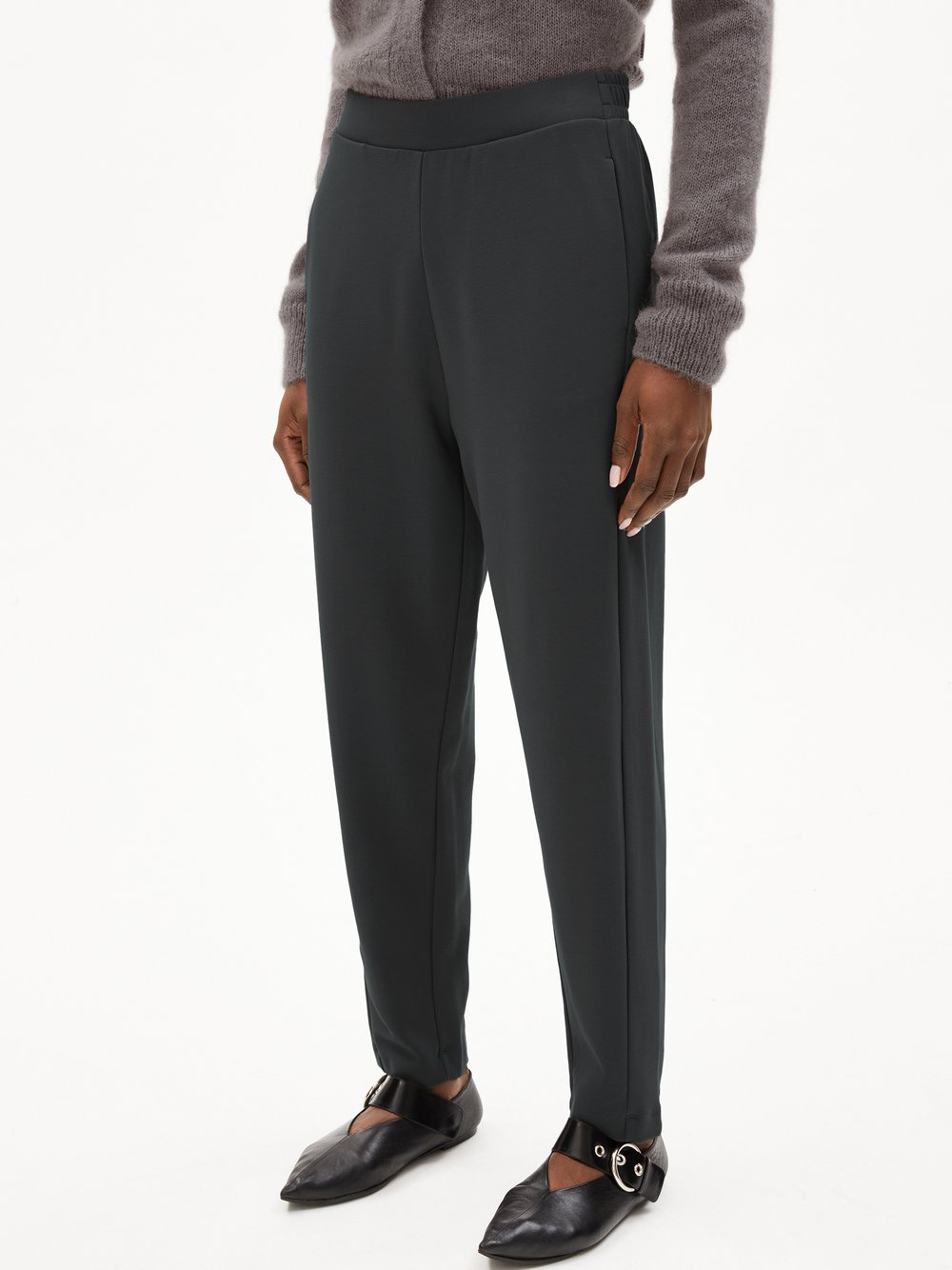 ARMEDANGELS Hose Damen Viskose grau meliert, S