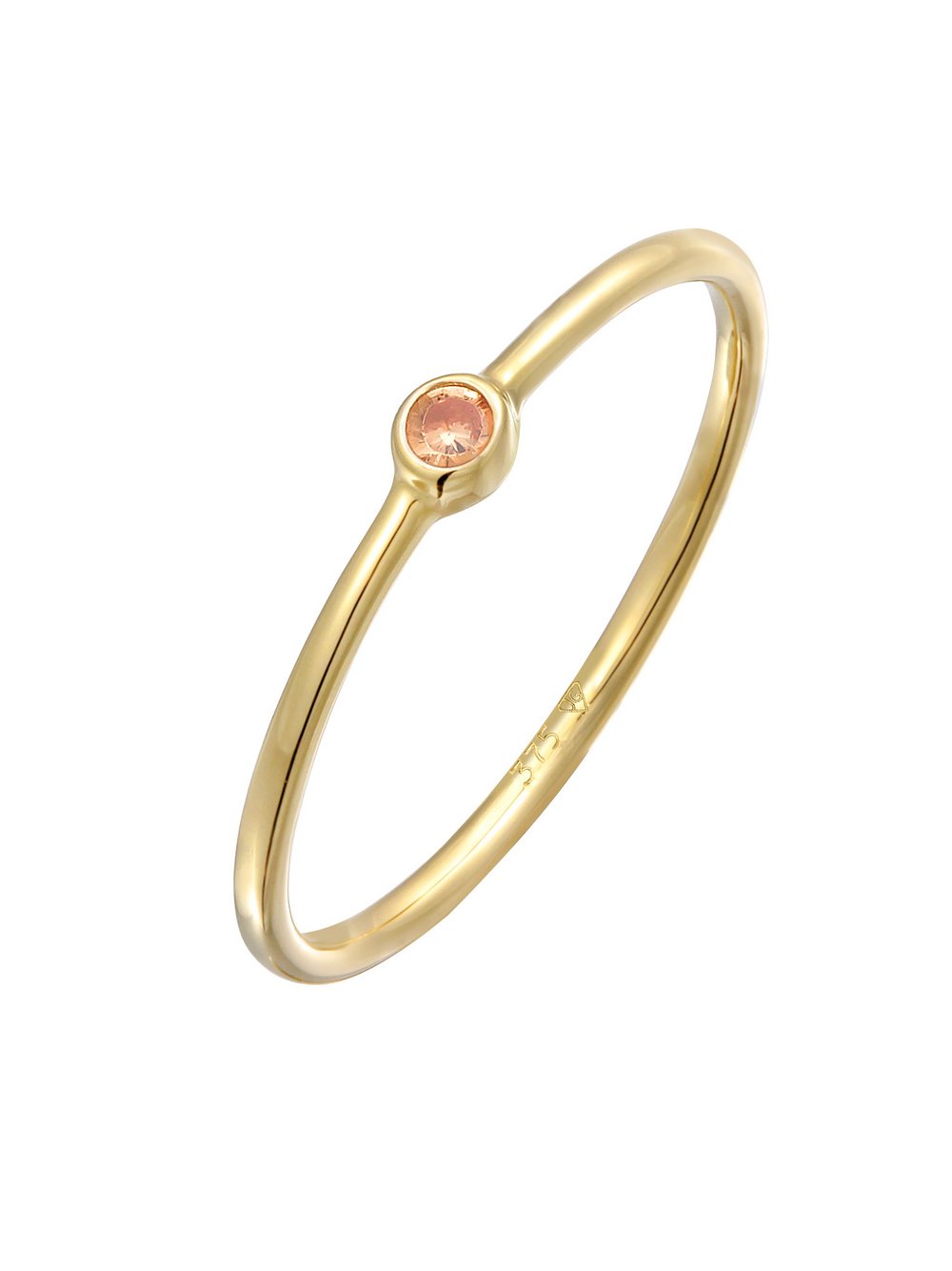 Elli PREMIUM Ring Damen Gelbgold rosa, 52