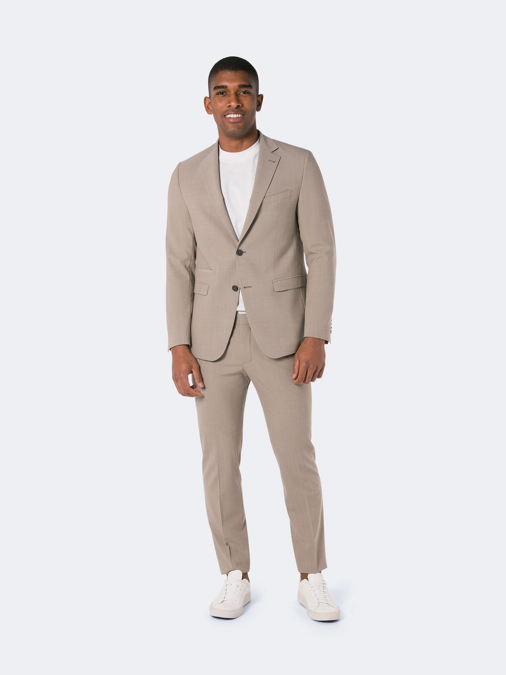 Thumbnail - Benvenuto Anzugsakko Herren Slim Fit beige meliert, 102