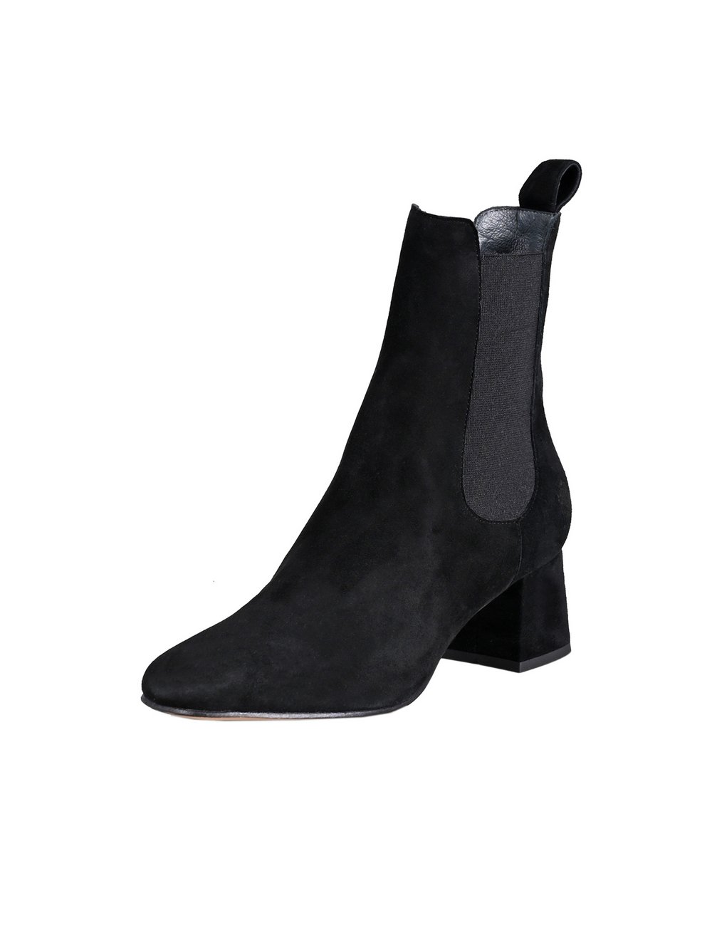 Apple of Eden Chelsea-Boots Damen Leder schwarz, 42