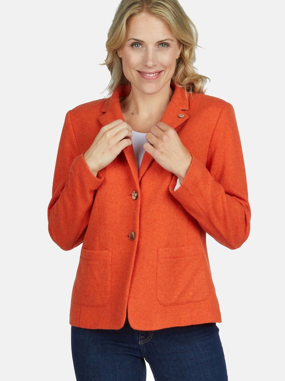 White Label Gehrock Damen Wolle orange, 42