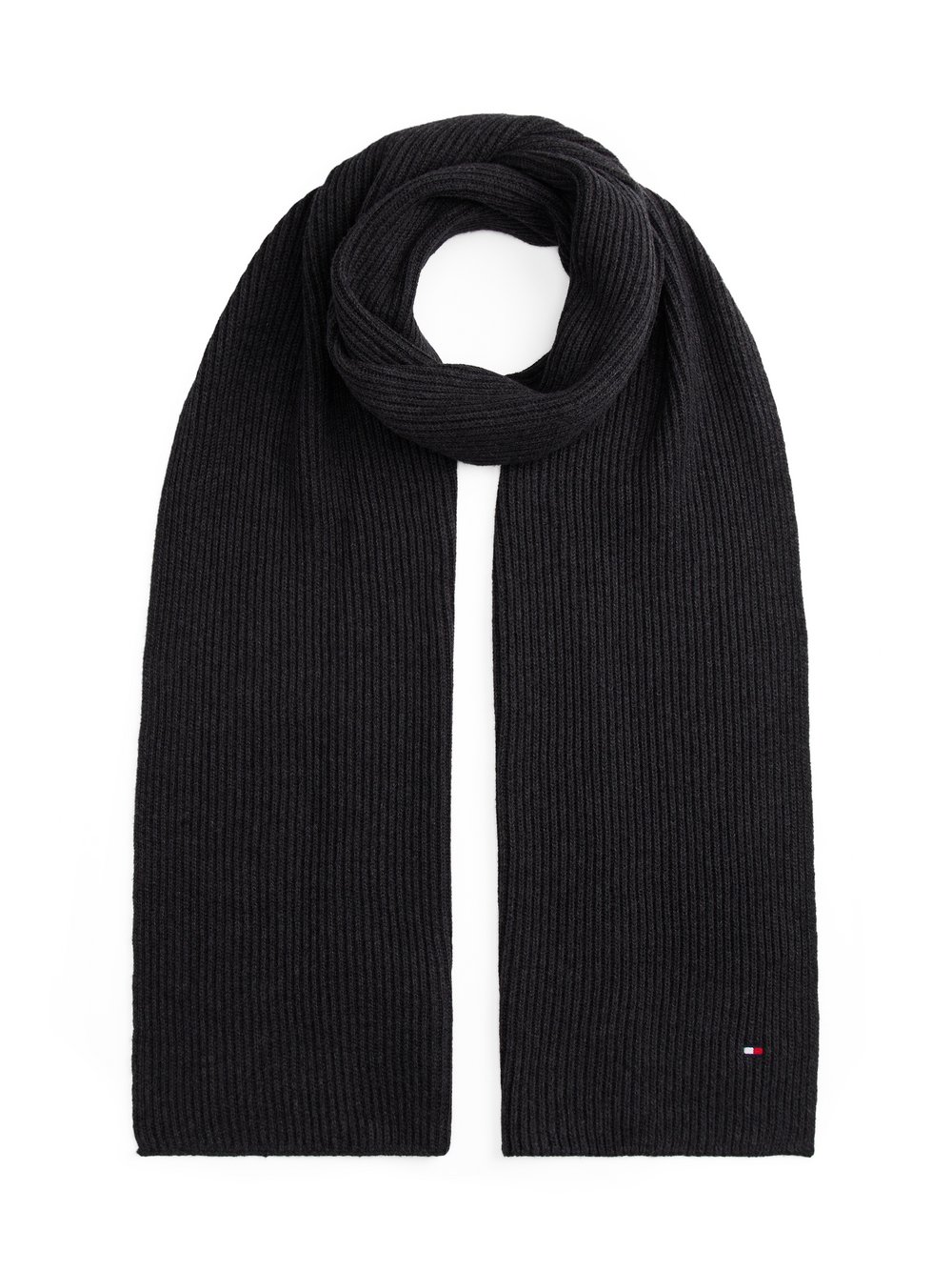 Tommy Hilfiger Schal mit Cashmere-Anteil Herren Schurwolle grau, ONE SIZE