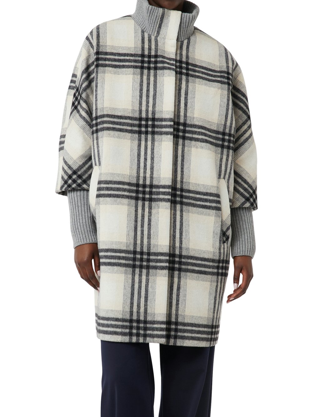 Thumbnail - comma Winterjacke mit Woll-Anteil Damen mehrfarbig kariert, 36